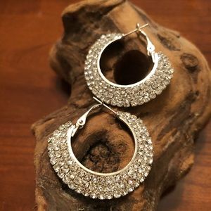 Crystal Hoop Earrings